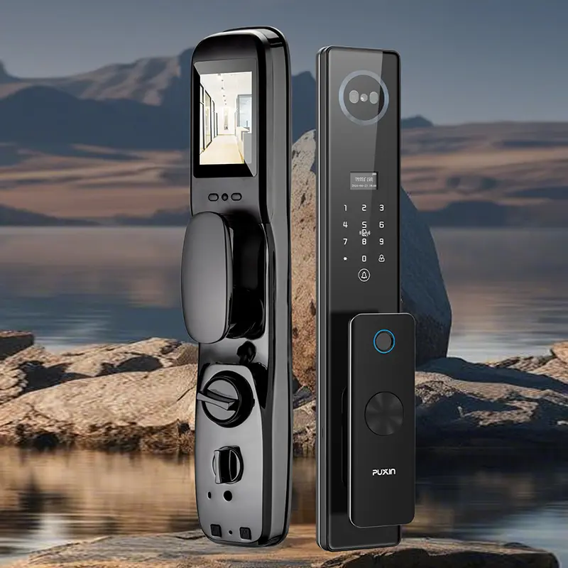 ล็อคประตูแบบรวมพร้อมปุ่มกด